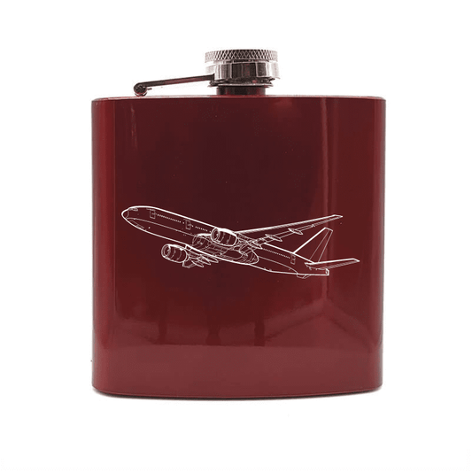 Boeing 777 Aircraft Steel Hip Flask | Giftware Engraved