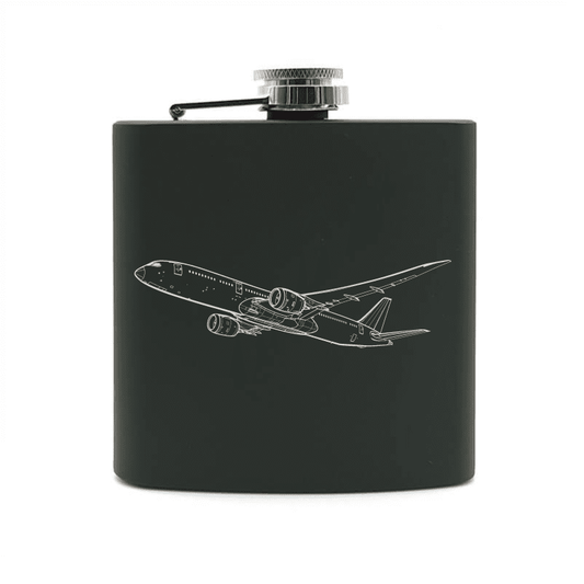 Boeing 787 Dreamliner Aircraft Steel Hip Flask | Giftware Engraved