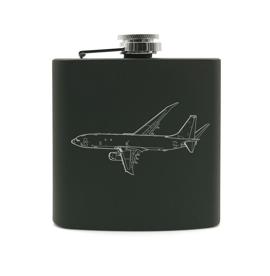Boeing P8 Poseidon Aircraft Steel Hip Flask | Giftware Engraved