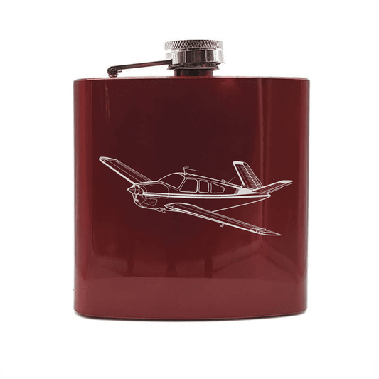 Beechcraft Bonanza Aircraft Steel Hip Flask | Giftware Engraved
