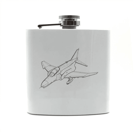 McDonnell Douglas F4 Phantom Aircraft Steel Hip Flask | Giftware Engraved