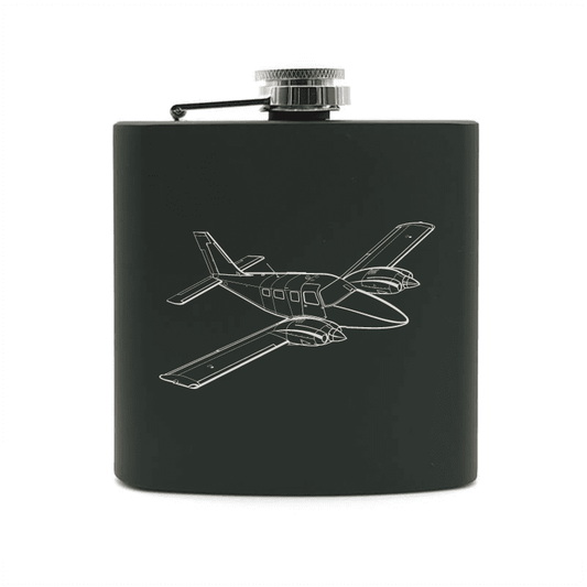 Piper PA34 Seneca Aircraft Steel Hip Flask | Giftware Engraved