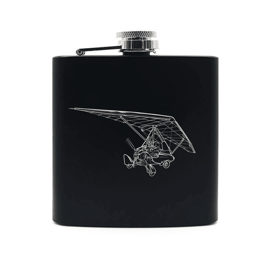 Pegasus Microlight Trike Steel Hip Flask | Giftware Engraved
