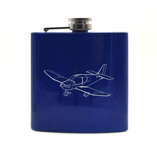 Robin DR400 Aircraft Steel Hip Flask | Giftware Engraved