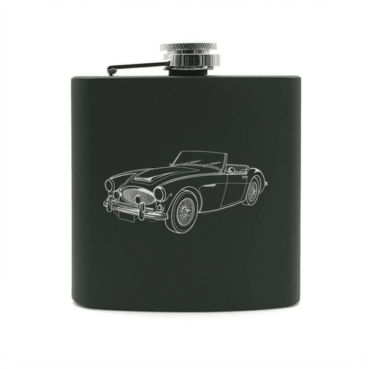 Austin Healey 3000 Steel Hip Flask | Giftware Engraved