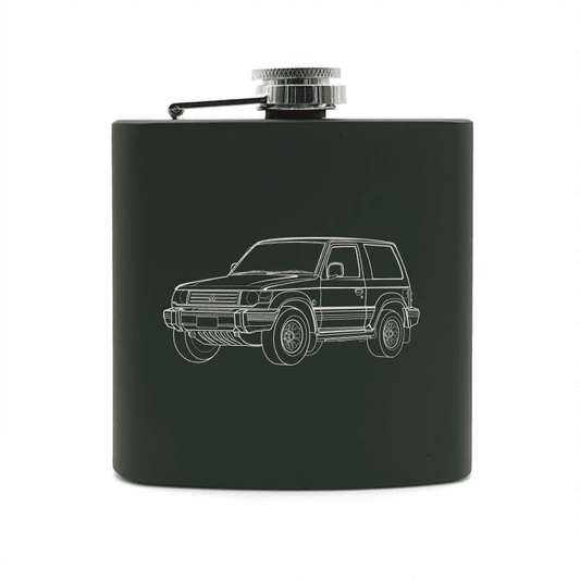 Mitsubishi Pajero Shogun Jeep Steel Hip Flask | Giftware Engraved