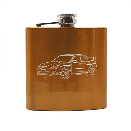 Subaru WSX Impreza Steel Hip Flask | Giftware Engraved