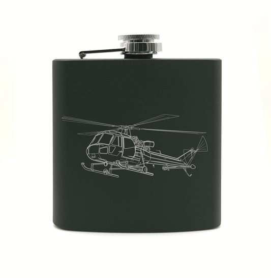 Westland Scout Helicopter Steel Hip Flask | Giftware Engraved