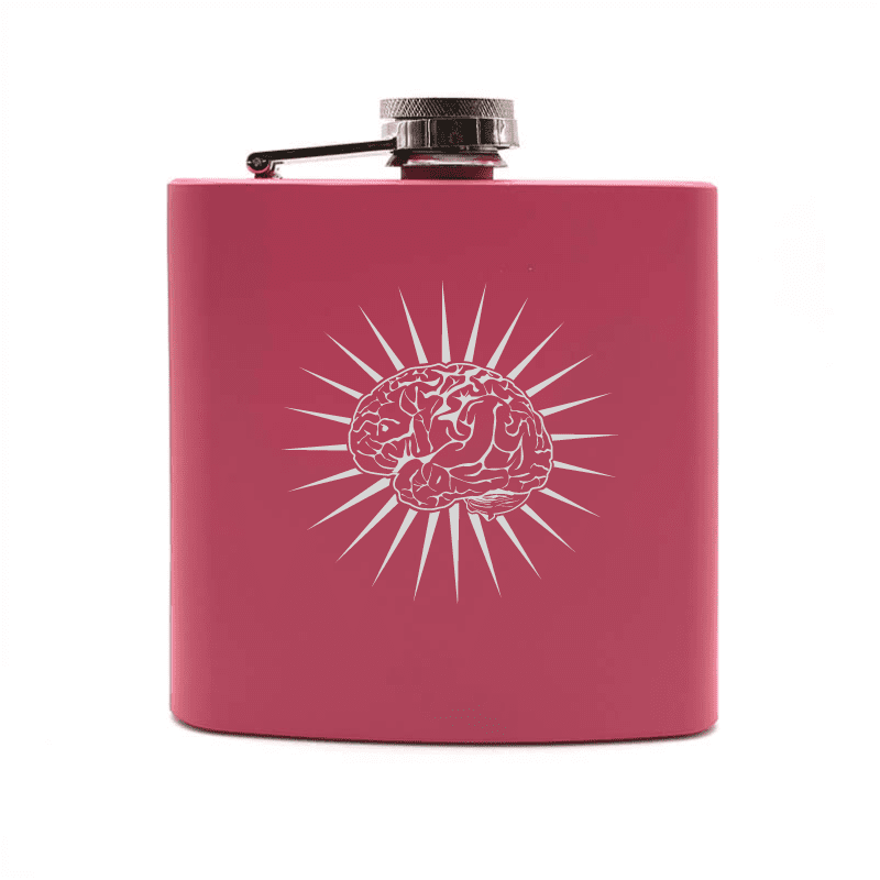 Brain Juice Steel Hip Flask | Giftware Engraved