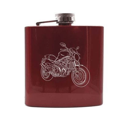 Ducati Monster Motorcycle Steel Hip Flask | Giftware Engraved