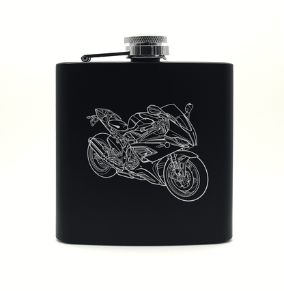 BMW S1000RR Motorcycle Steel Hip Flask | Giftware Engraved