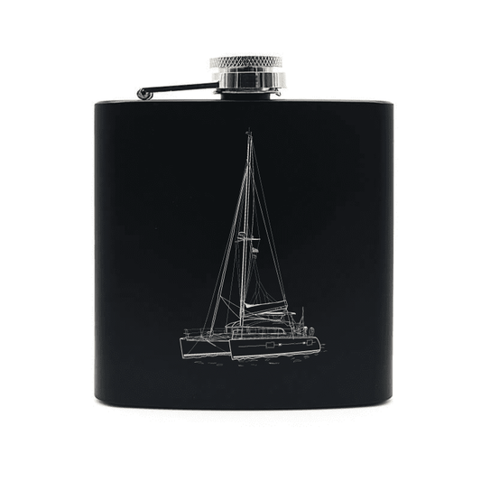Catamaran Steel Hip Flask | Giftware Engraved