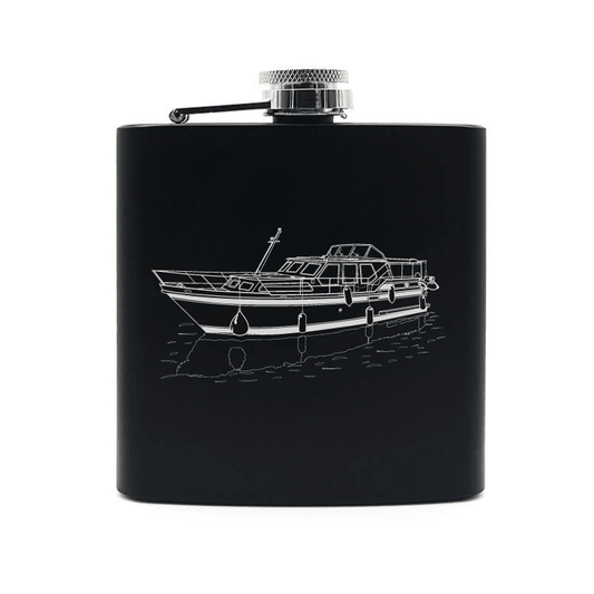 Stevens 1140 Canal Yacht Steel Hip Flask | Giftware Engraved