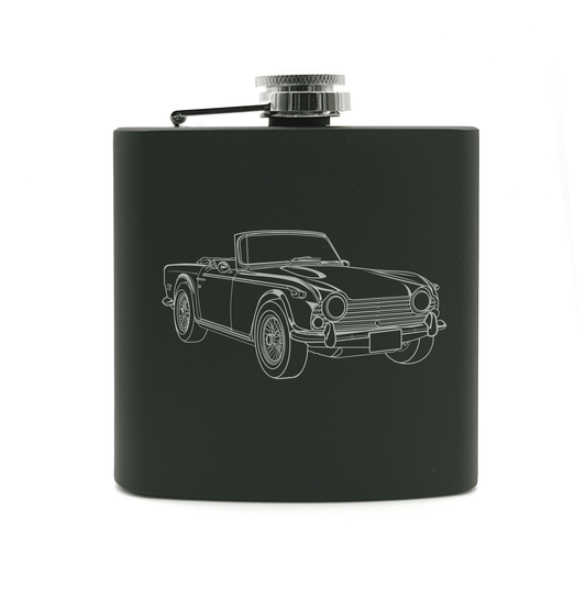 Triumph TR250 Steel Hip Flask | Giftware Engraved