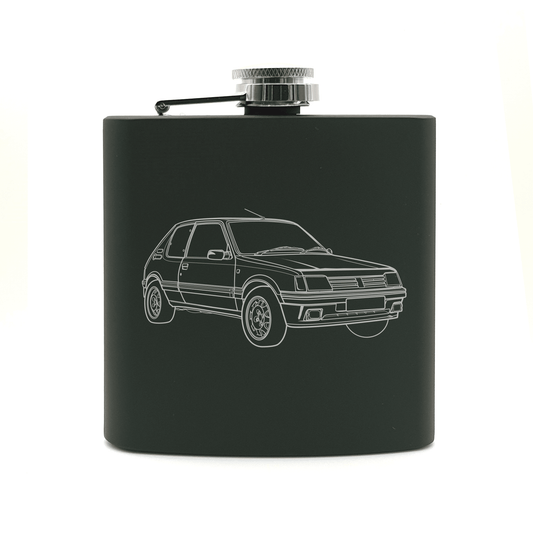 Peugeot 205 Gti Steel Hip Flask | Giftware Engraved
