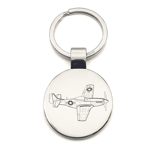 P51 Mustang Aircraft Key Ring Selection | Giftware Engraved