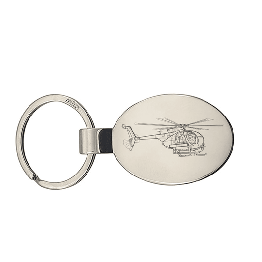 AH6 Little Bird Helicopter Key Ring Selection | Giftware Engraved
