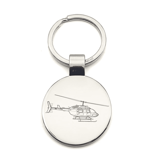 Bell 206 Long Ranger Helicopter Key Ring Selection | Giftware Engraved