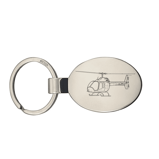 Bell 505 Jet Ranger X Helicopter Key Ring Selection | Giftware Engraved