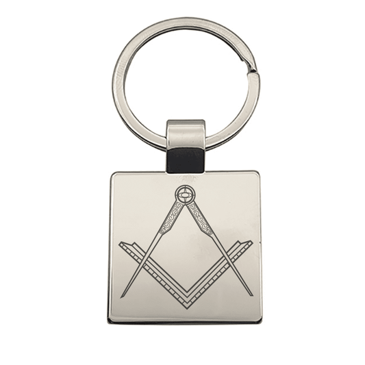 Masonic Compass & Set Square Key Ring Selection | Giftware Engraved