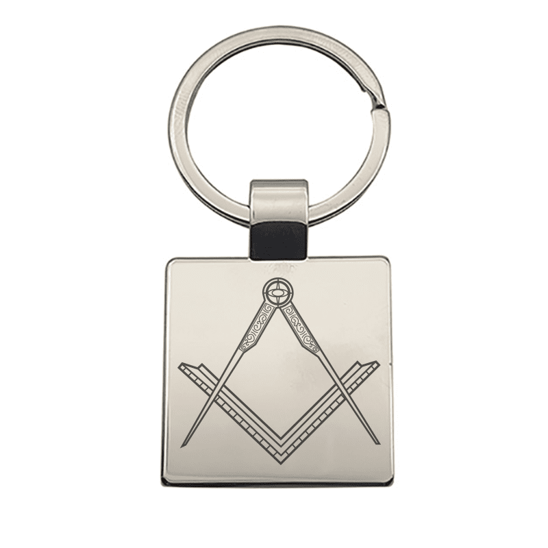 Masonic Compass & Set Square Key Ring Selection | Giftware Engraved
