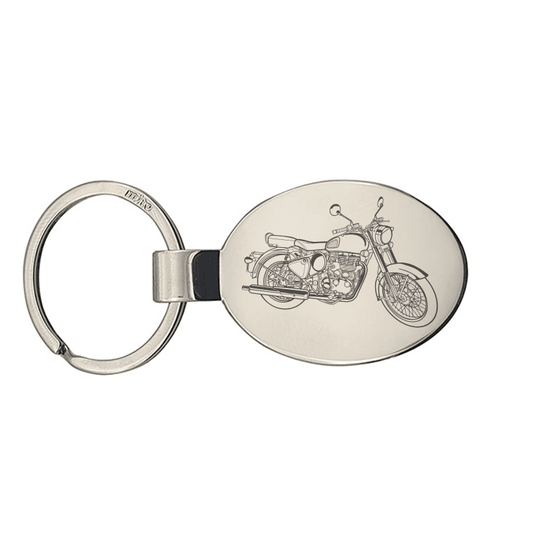 RE Classic 500 Motorcycle Key Ring Selection | Giftware Engraved