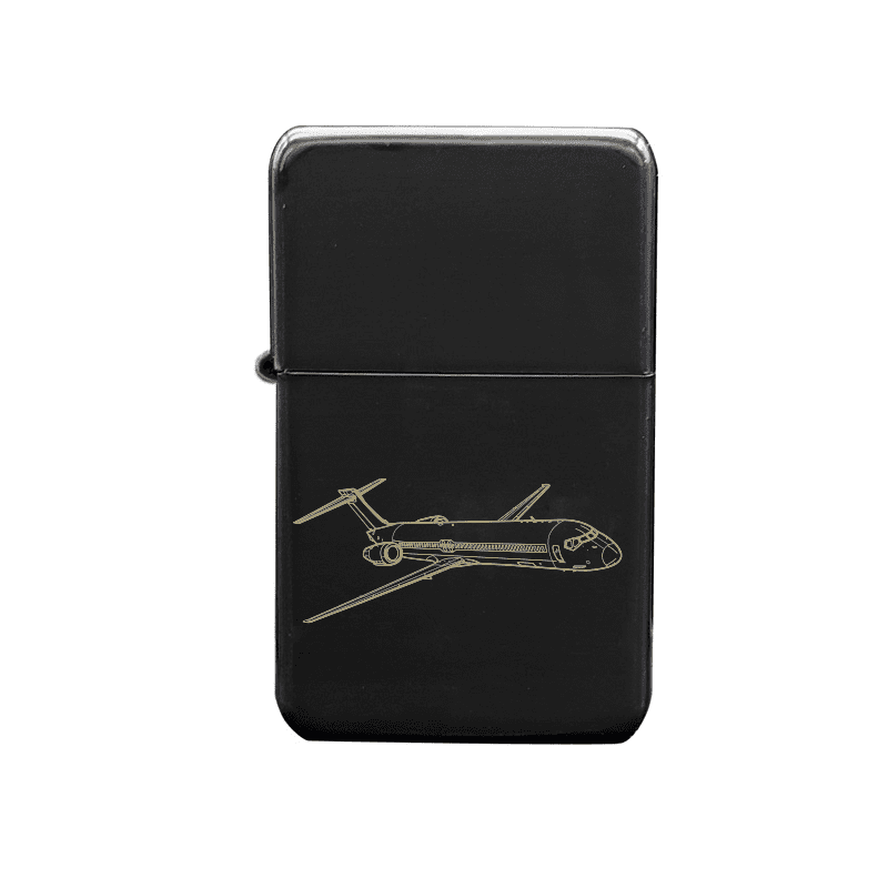 Illustration of Boeing 717 Aircraft Artwork engraved on Fuel Lighter | Giftware Engraved