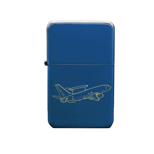 Illustration of Boeing E7 Wedgetail Aircraft Artwork engraved on Fuel Lighter | Giftware Engraved