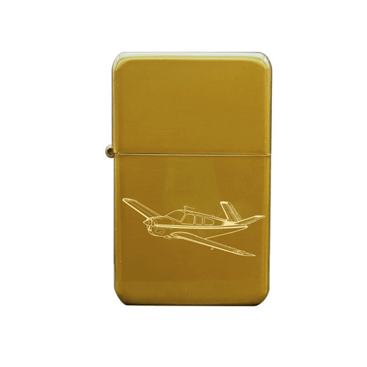 Illustration of Beechcraft Bonanza Aircraft Artwork engraved on Fuel Lighter | Giftware Engraved