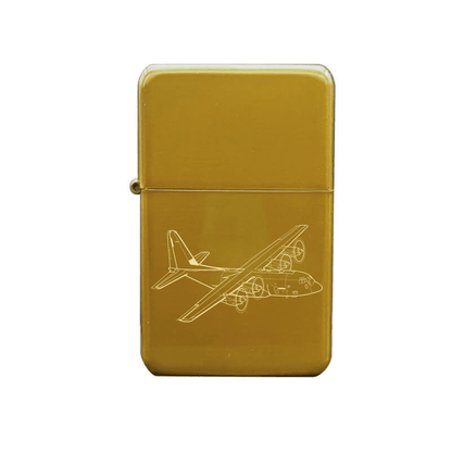 Illustration of C130 Hercules Aircraft Artwork engraved on Fuel Lighter | Giftware Engraved