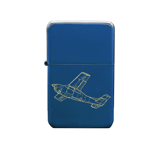 Illustration of Cessna 210 Centurion Aircraft Artwork engraved on Fuel Lighter | Giftware Engraved