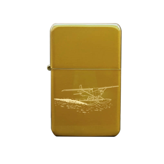 Illustration of Cessna Seaplane Artwork engraved on Fuel Lighter | Giftware Engraved