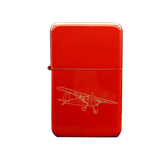 Illustration of Cessna 120 Aircraft Artwork engraved on Fuel Lighter | Giftware Engraved