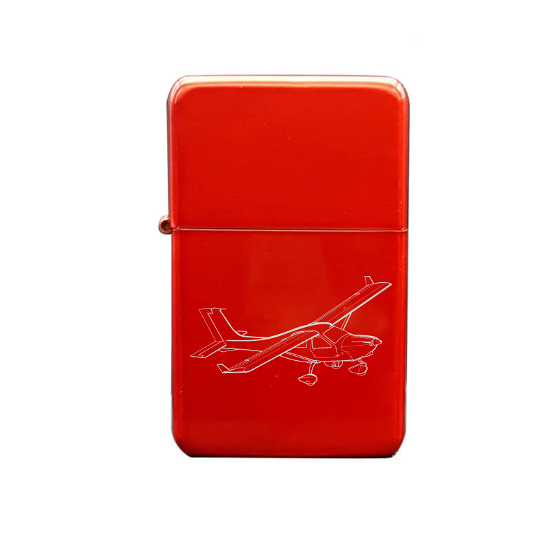 Illustration of Jabiru J230 Aircraft Artwork engraved on Fuel Lighter | Giftware Engraved