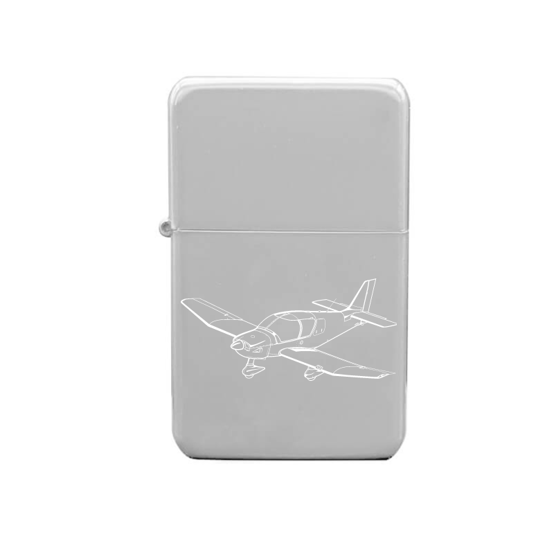 Illustration of Robin DR400 Aircraft Artwork engraved on Fuel Lighter | Giftware Engraved