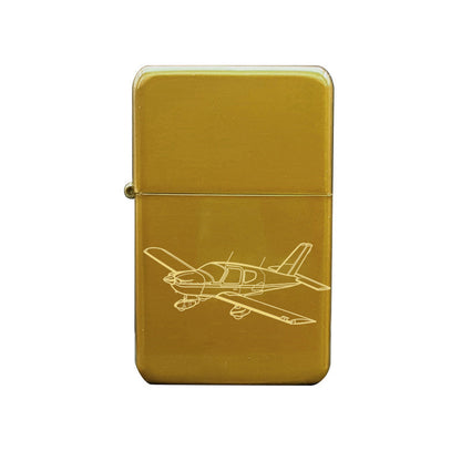 Illustration of Socata TB9 Aircraft Artwork engraved on Fuel Lighter | Giftware Engraved