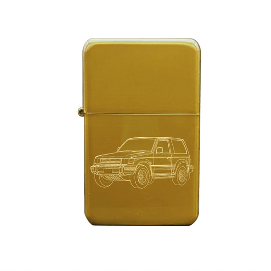 Illustration of Mitsubishi Pajero Shogun Jeep Artwork engraved on Fuel Lighter | Giftware Engraved
