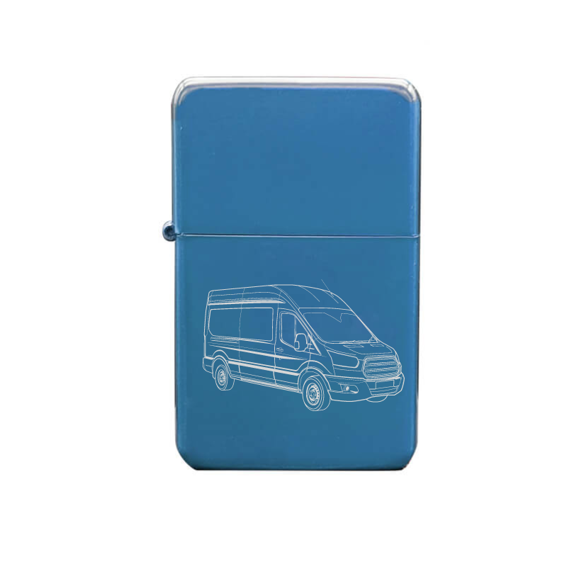 Illustration of Transit Van Artwork engraved on Fuel Lighter | Giftware Engraved