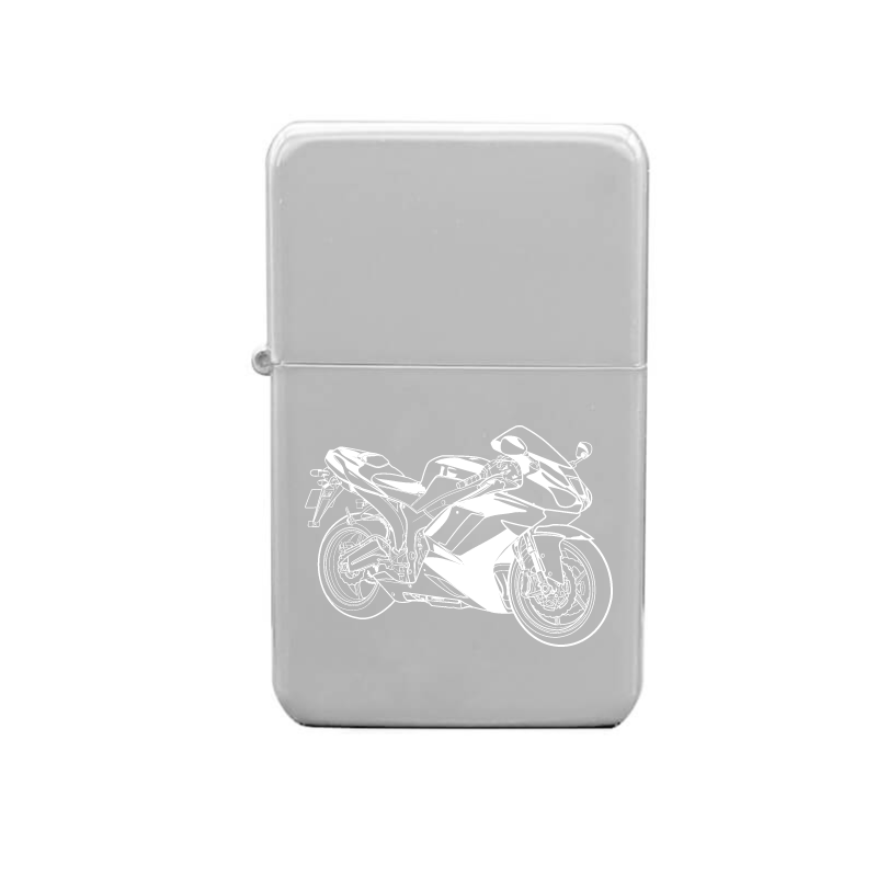 Illustration of Racing Bike  Artwork engraved on Fuel Lighter | Giftware Engraved