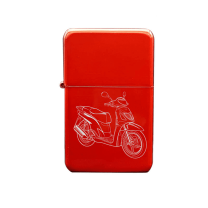 Illustration of Honda SH125 Scooter Artwork engraved on Fuel Lighter | Giftware Engraved