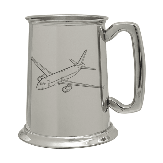 Airbus A320 Aircraft Pewter Tankard | Giftware Engraved