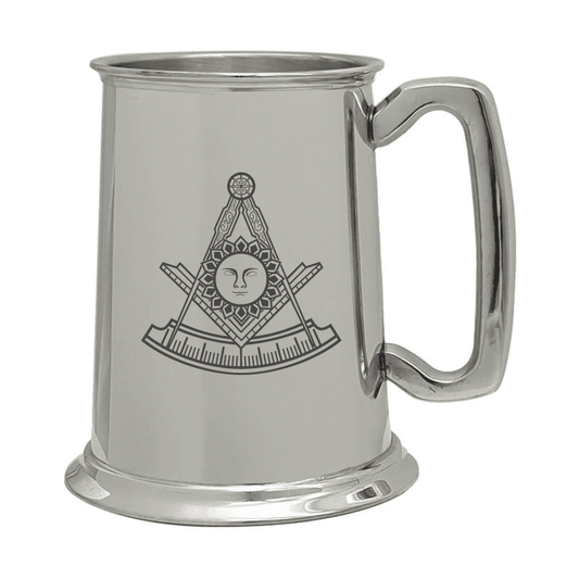 Illustration of Masonic Grandmaster  Engraved on Pewter Tankard | Giftware Engraved