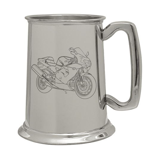 APR RSV Mille Motorcycle Pewter Tankard | Giftware Engraved